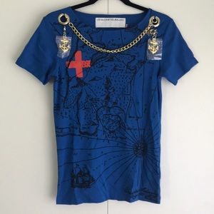 New JC de Castelbajac T-shirt sz38 Italian. S US